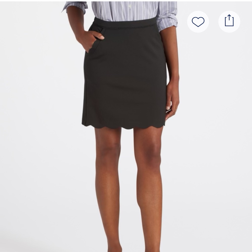 Berenice Scallop Hem Skirt | SKIES ARE BLUE | Size Medium - Picture 2 of 7